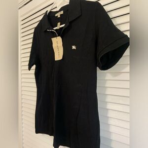 NWT Authentic Burberry polo black shirt UNISEX